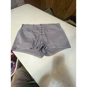 Torrid Womens Gray Button-Front High-Waist Shorts Size 20 New